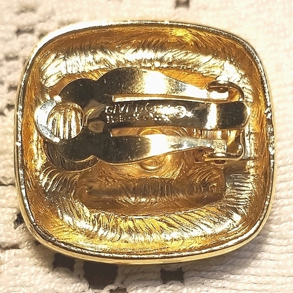 VTG GIVENCHY PARIS NEW YORK logo earrings - Picture 4 of 4